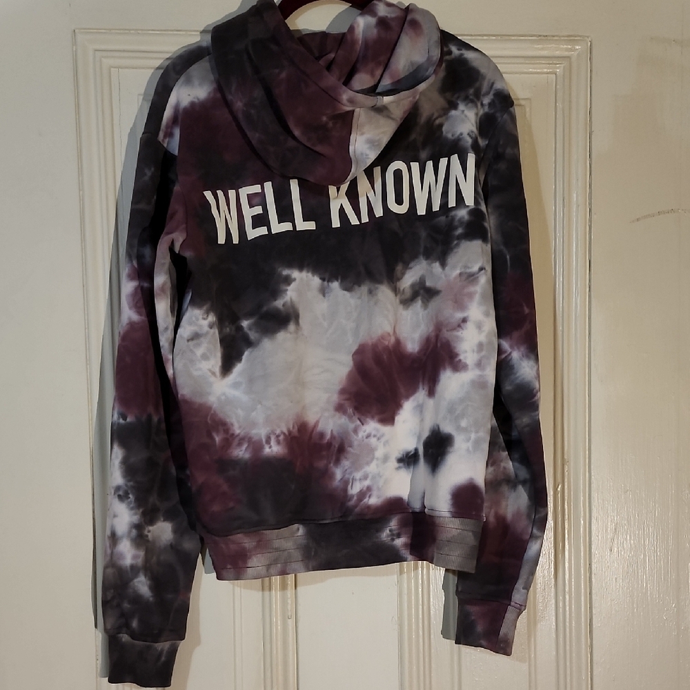 Women's Tie-Dye Hoodie in Purple and Gray
